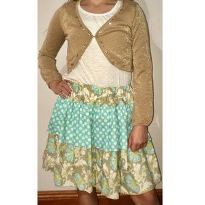 Complete Girls Matching Dress Ensemble (Size Med)